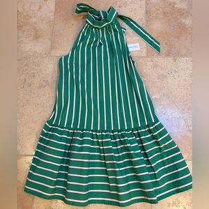 Christian Lacroix Green and White Striped Women’s Dress-NWT